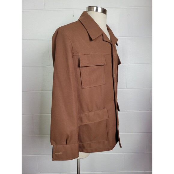 Vintage Regency Brown Polyester Leisure Suit Jacket XL-XXL 48? - Picture 3 of 8